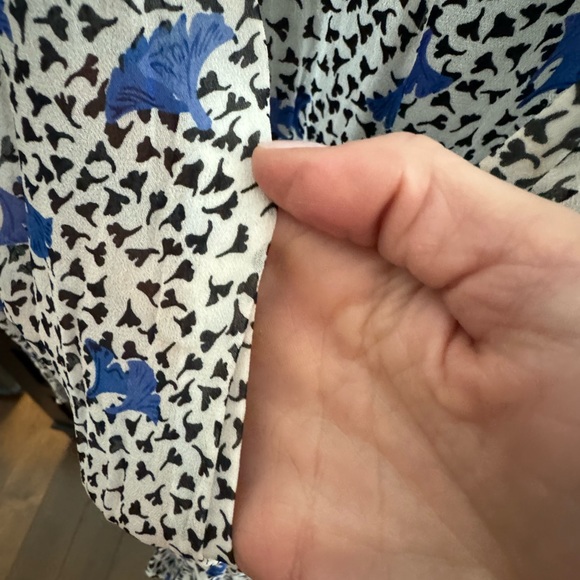 Maje Assymetric Dress in printed muslin - Picture 8 of 10